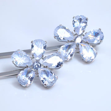 Cubic Zirconia, Floral Bridal Hair Comb And 2 Pins Set, Bridal Hair Accessories, Wedding Hair Accessory, Bridal Hair Comb.